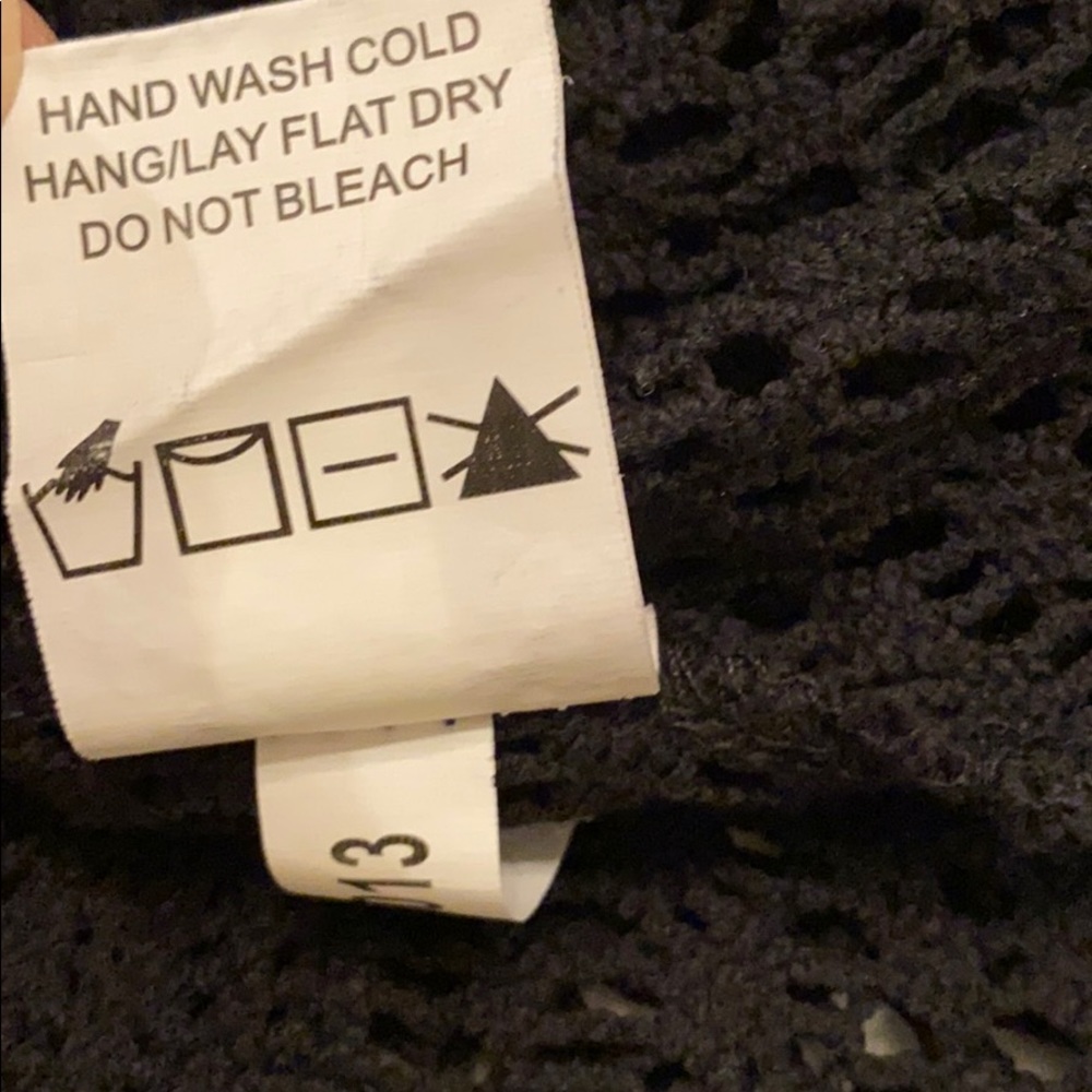 mudpie black crocheted coverup size L - Picture 9 of 9